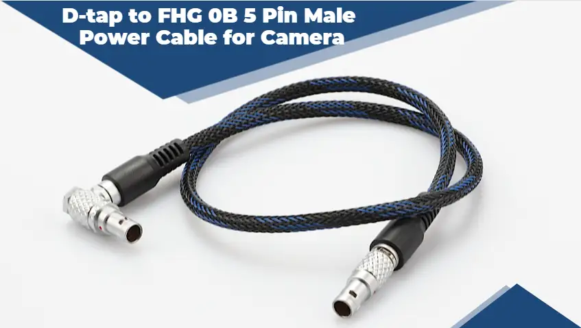 El mejor cable D-tap a cable de alimentación macho FHG 0B de 5 pines para fuente de alimentación de cámara. 1