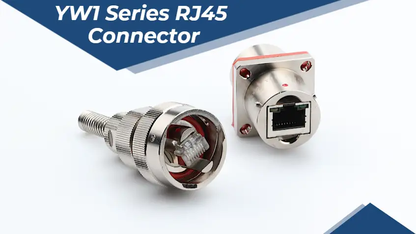 Conector de red de alta velocidad RJ45 de acero inoxidable serie MOCO YW 1