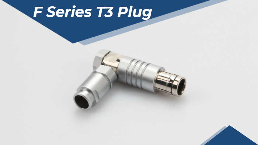 Conector Push Pull MOCO Serie F T3 Conector acodado de media carcasa Conector impermeable 2