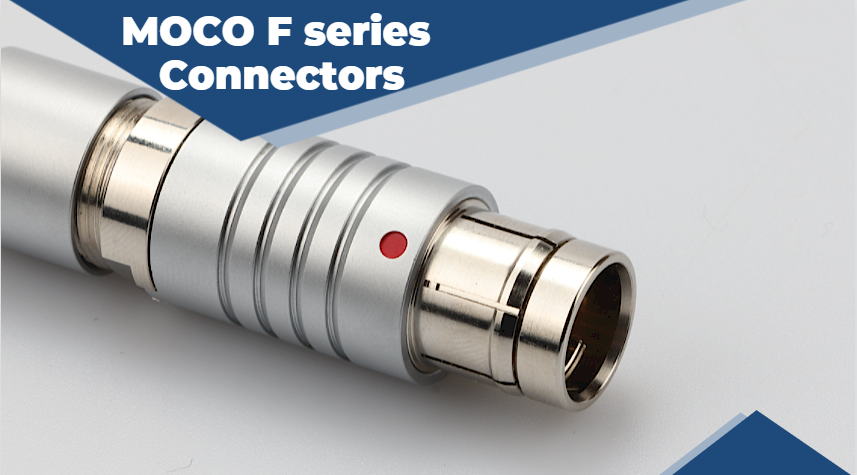 MOCO Push-pull connector F series straight plug with half-shell connector plugs 2