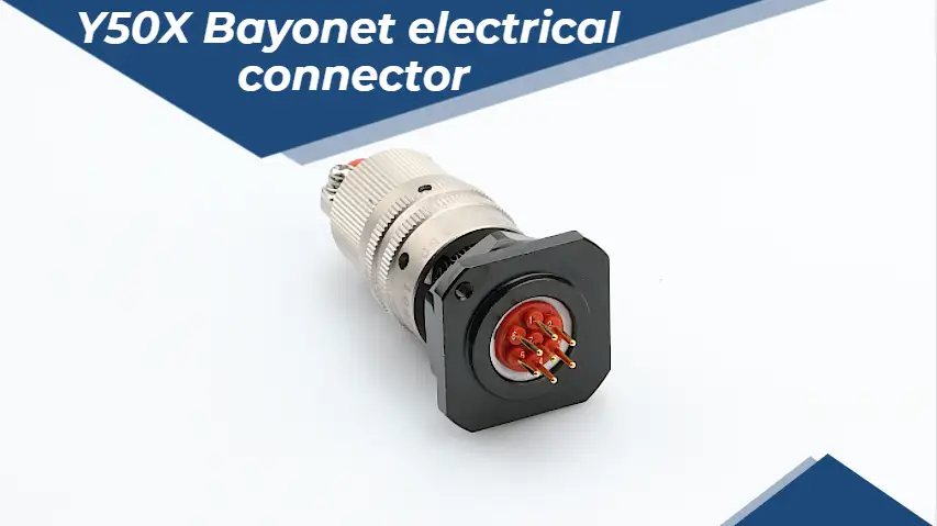 Conector eléctrico circular de bayoneta MOCO Y50X macho a Y50XA hembra 1