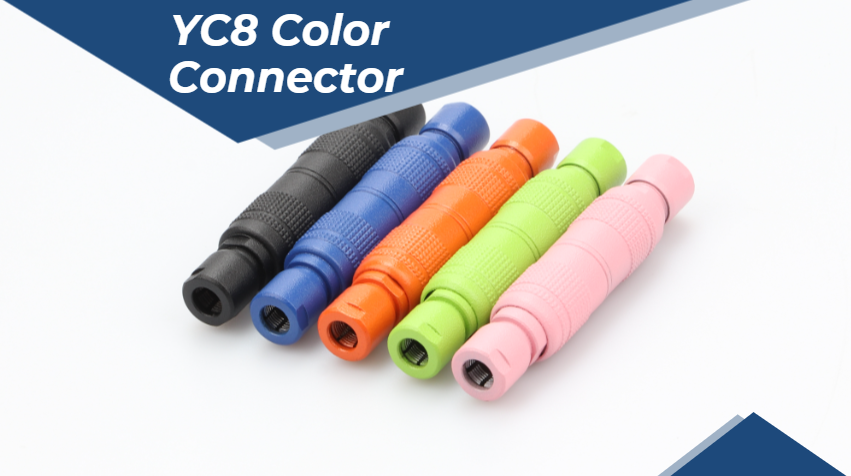  Złącze czujnika dokującego gniazda lotniczego YC8 mini push pull samoblokujące 8 mm kolorowe złącze YC8 4