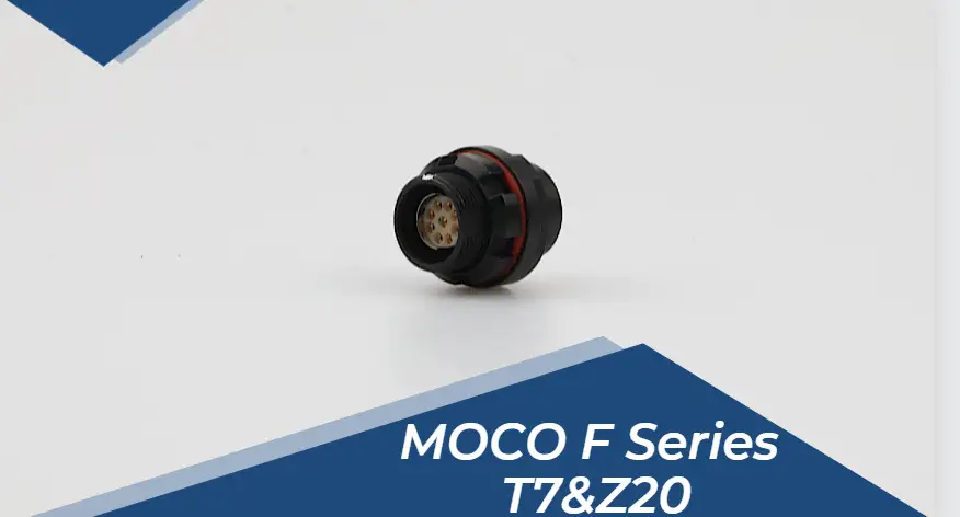 Conector T7 de la serie F de MOCO, sustituto del conector circular Fischers ss IP68 a prueba de agua con conector hermético al vacío Z20 1