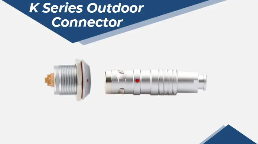 Conector metálico circular de 26 pines, resistente al agua, conector macho FGG de 1K y receptáculo hembra EEG. 1