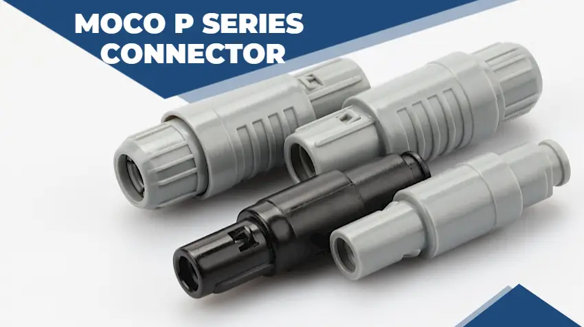 Conector de plástico MOCO serie P, conector macho PAG, conector hembra PKG con tuerca verde para uso médico. 1