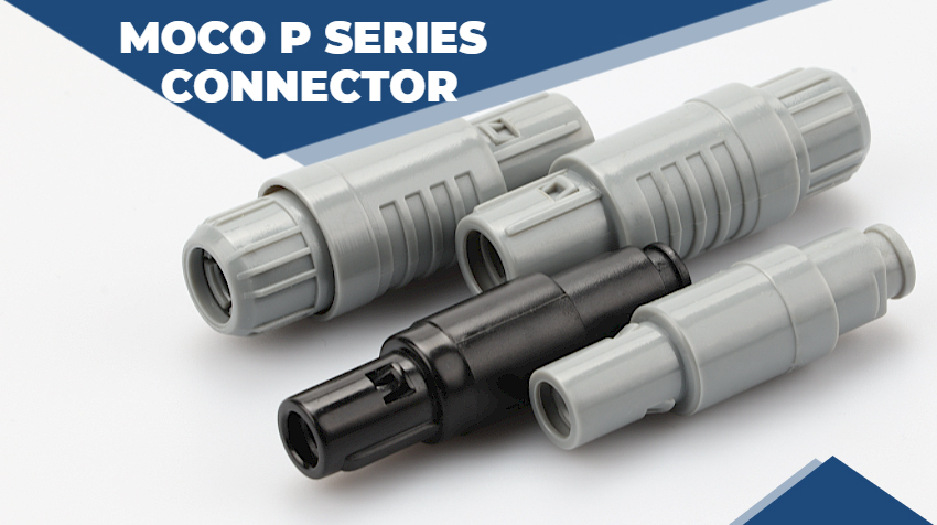 Conector de plástico MOCO serie P, conector macho PAG, conector hembra PKG con tuerca verde para uso médico. 2