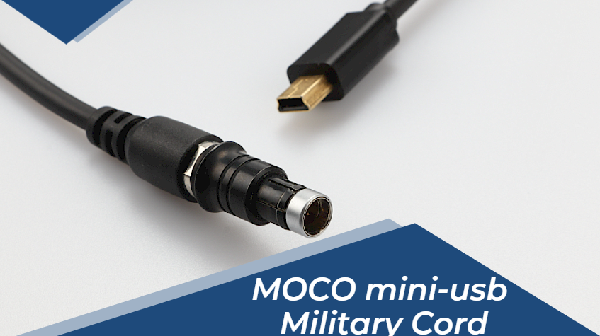 Cable militar MOCO serie F T7 Fischer SS macho a mini-USB para transmisión de datos de cámara 2
