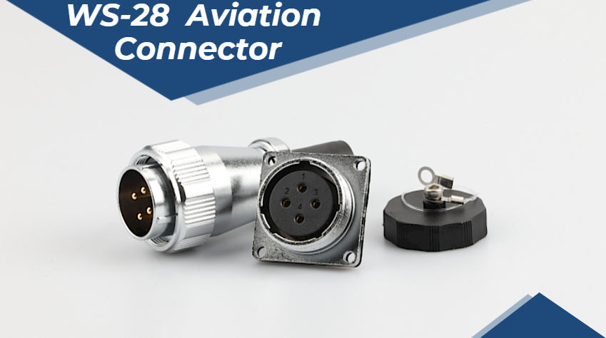 Conector de aviación automotriz industrial MOCO WS28 de 4 pines para montaje en panel, conector macho y hembra 2