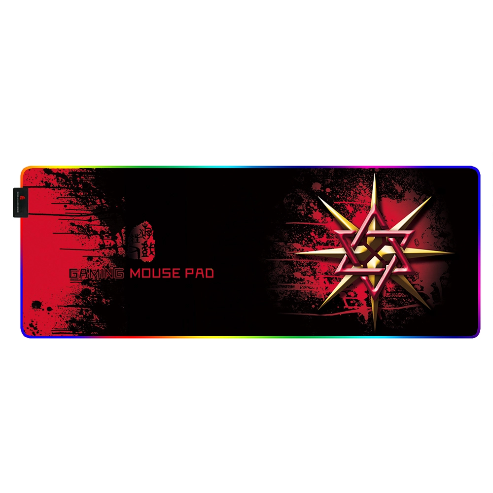 Alfombrilla de ratón para juegos RGB de 14 modos, XL, impermeable, LED, con iluminación cromática 1