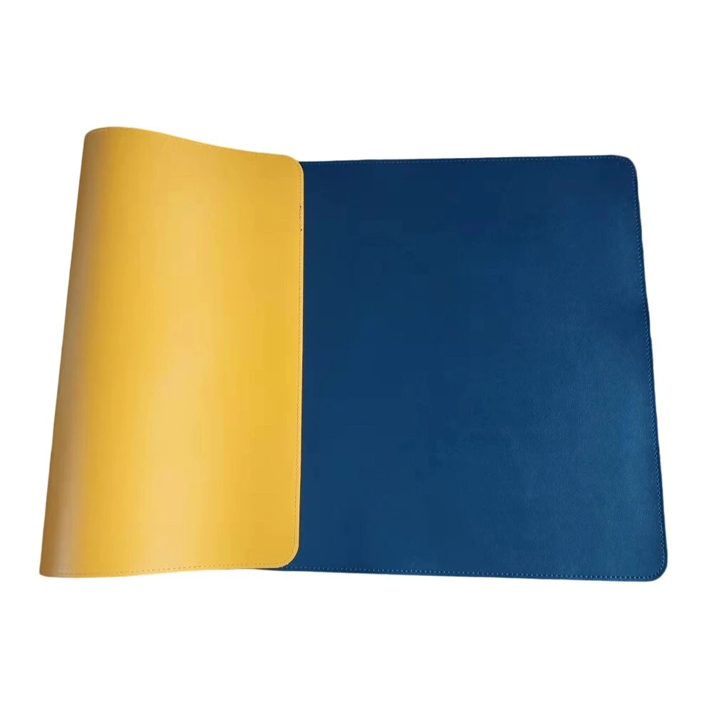 Alfombrilla de ratón de cuero de doble cara para escritorio, impermeable, para oficina y escritura 1