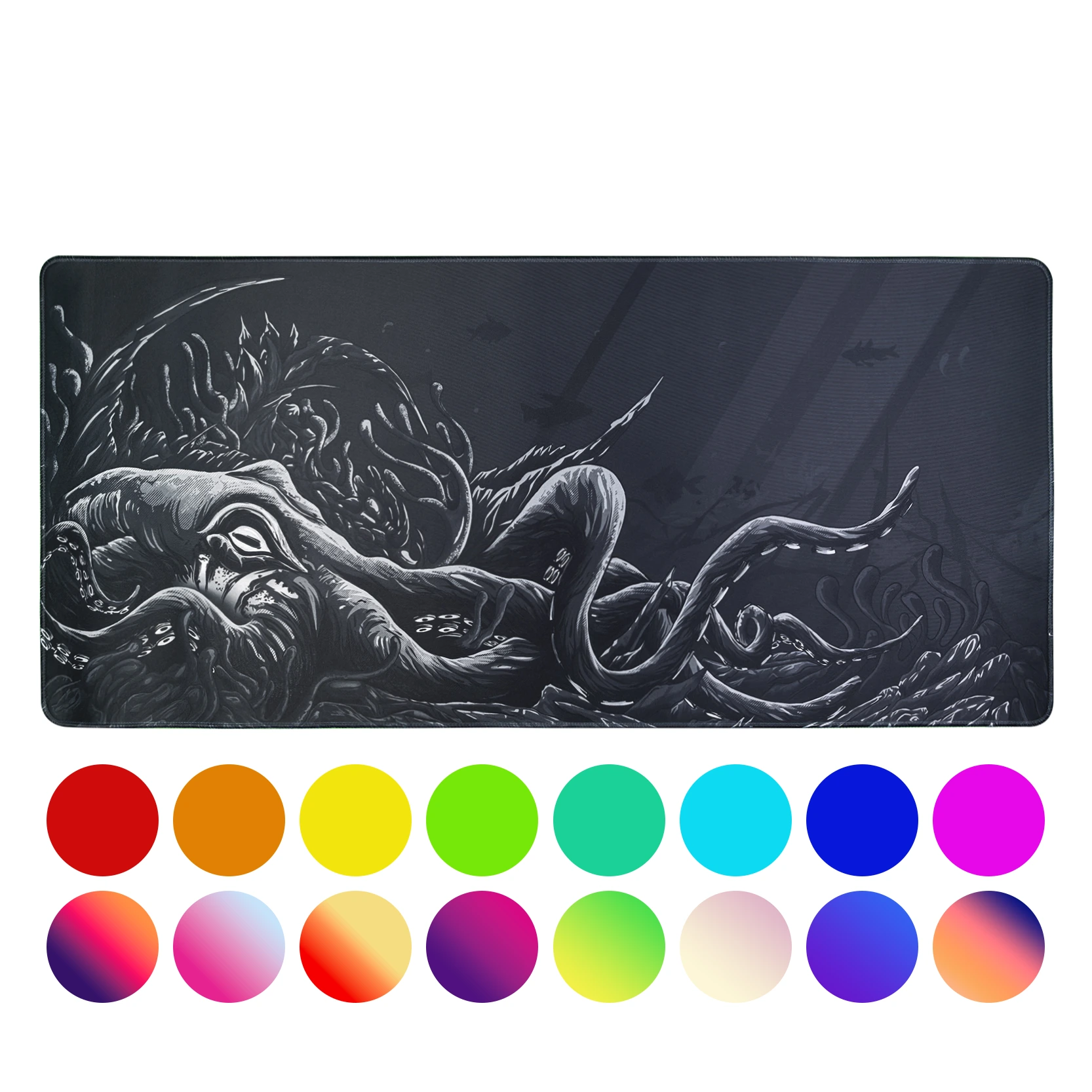 800×400mm Pattern Printing Desk Pad - Microfiber Surface with Silicone Base 1