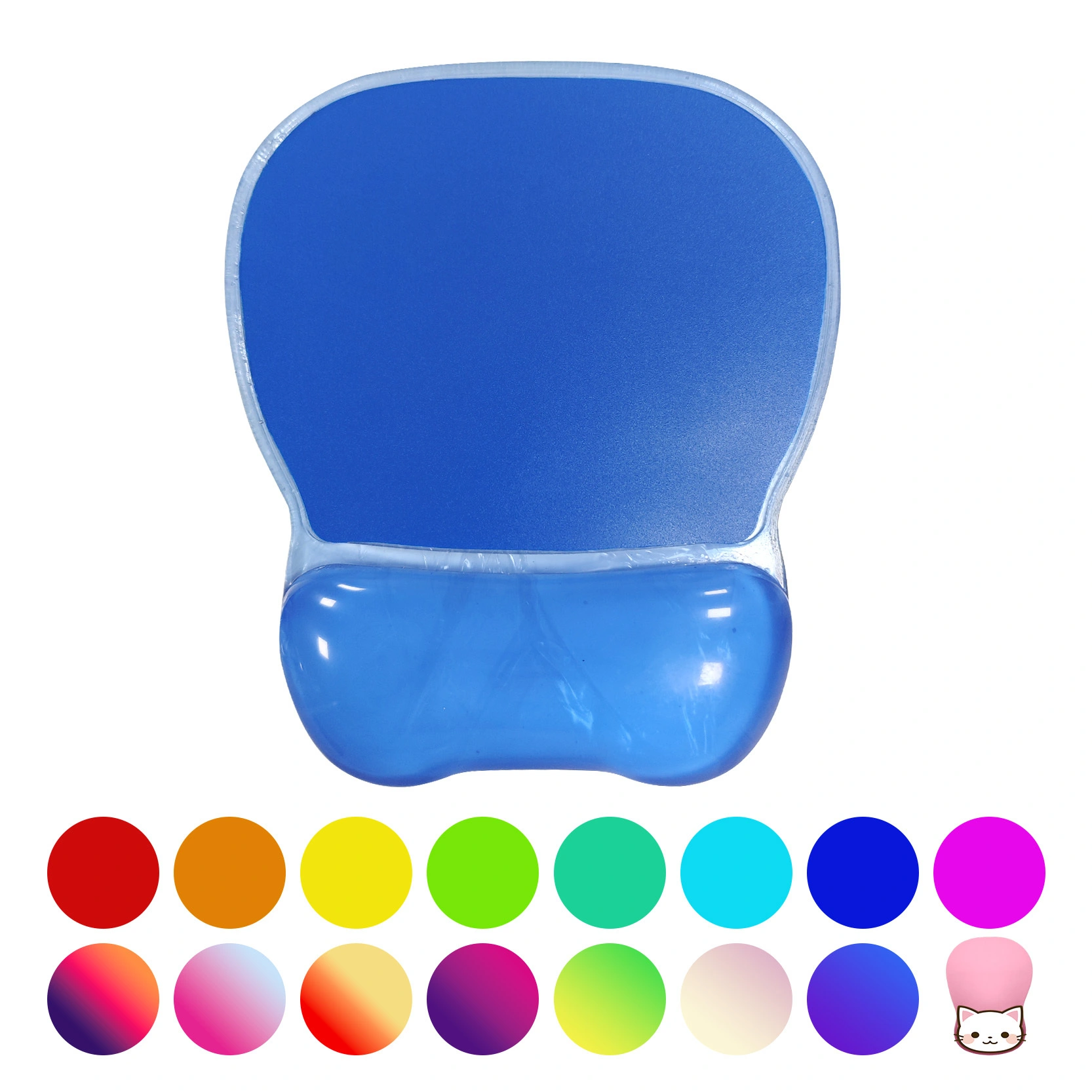 KLH-3065T Ergonomic Crystal Gel Mouse Pad with Wrist Support Professional Comfort for Work & Play | 240×210×27mm 1