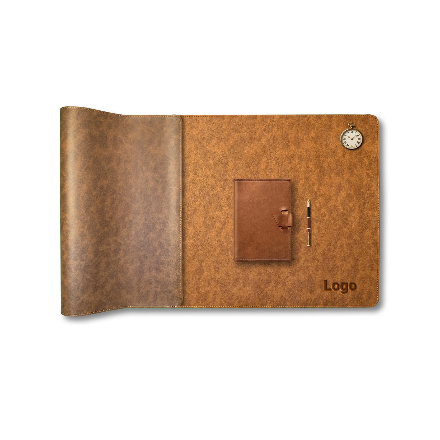 KAL Dual-Sided Classic Vintage Look Desk Pad Protector, Leather Desk Mat 1