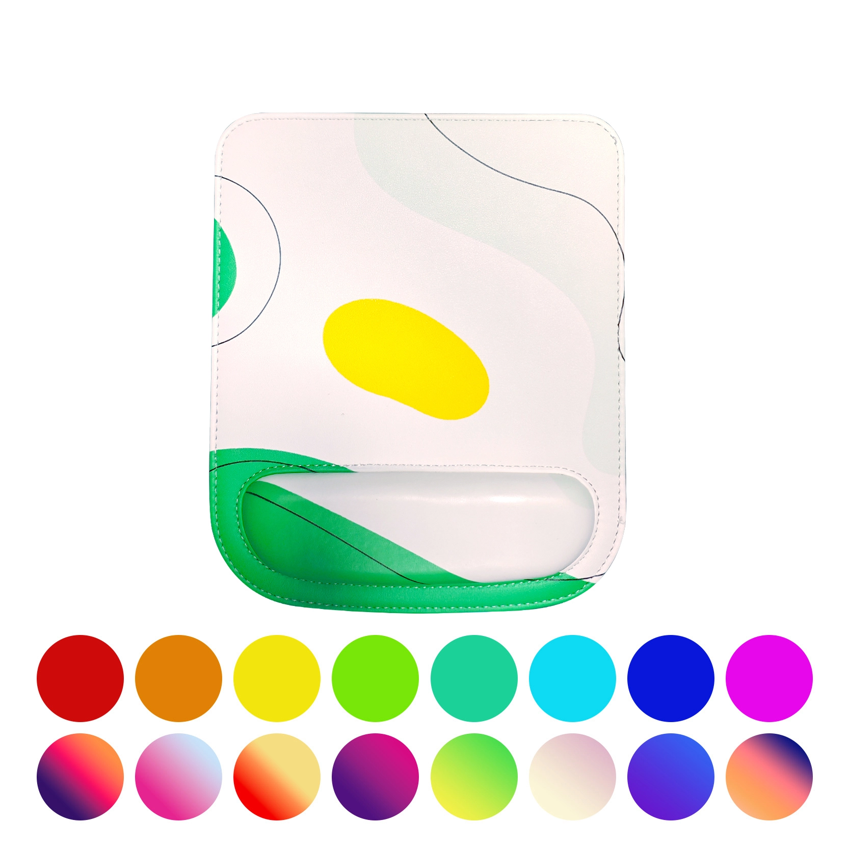 KLH-3093P Ergonomic PU Leather Mouse Pad with Memory Foam Wrist Support 230×210×22mm | All-Day Comfort for Office & Travel 1