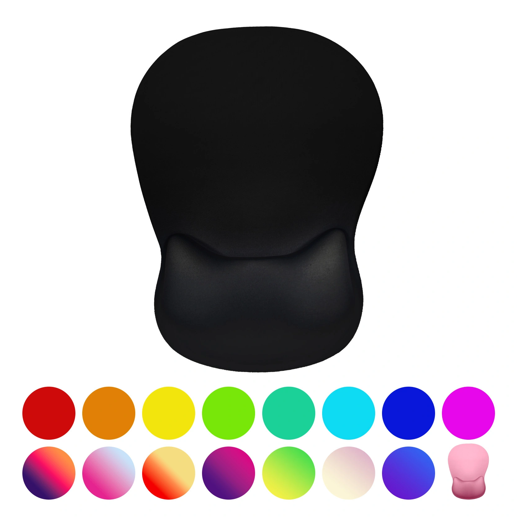 KLH-3198L SoftSkin Mouse Pad with PU Leather Surface & Gel Wrist Support 208×164×22mm | Compact Ergonomic Design for Portable Use 1