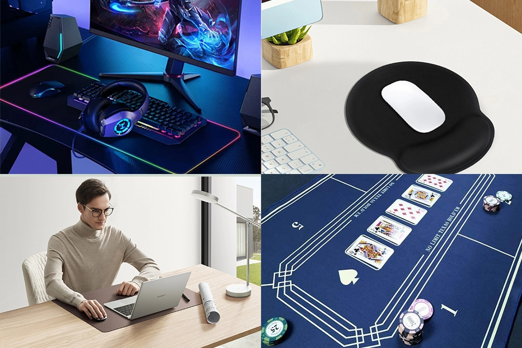 LUBHWT Mouse Pad Round Gaming Mouse Mat Barbell Plate Squat Bench Deadlift Weight, Non-Slip Rubber Base Mousepad Cute Mousemat For Laptop Computer PC Office Home - View #4