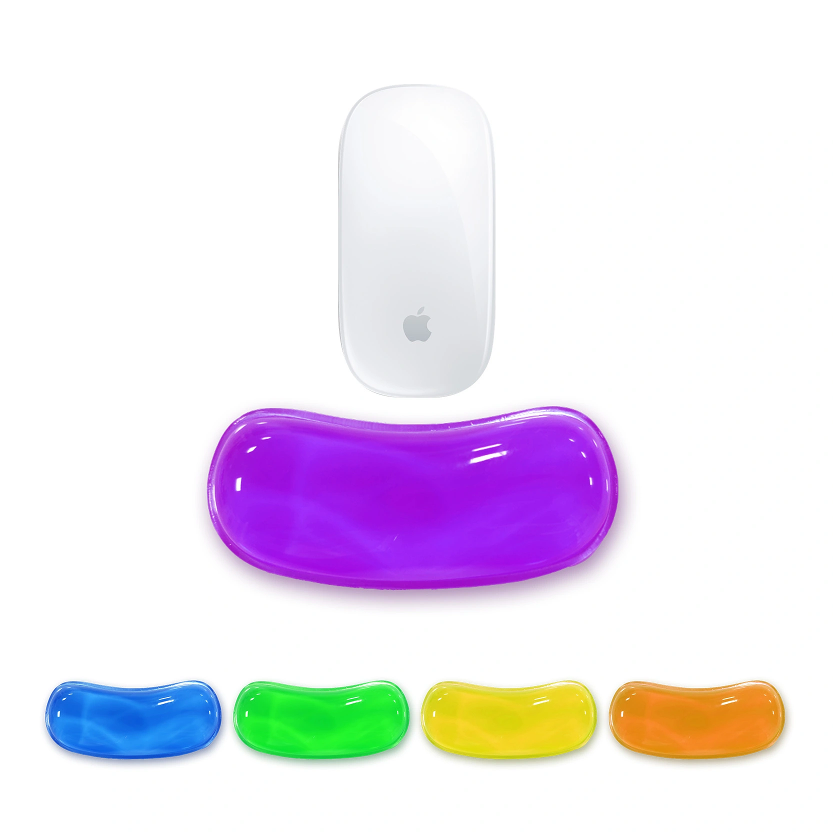 KLW-4039T Ergonomic Mouse Wrist Rest - Crystal Gel Support Pad with Non-Slip Base | Compact Size 160x70x23mm | for Office, Gaming, Computer Typing Pain Relief 1