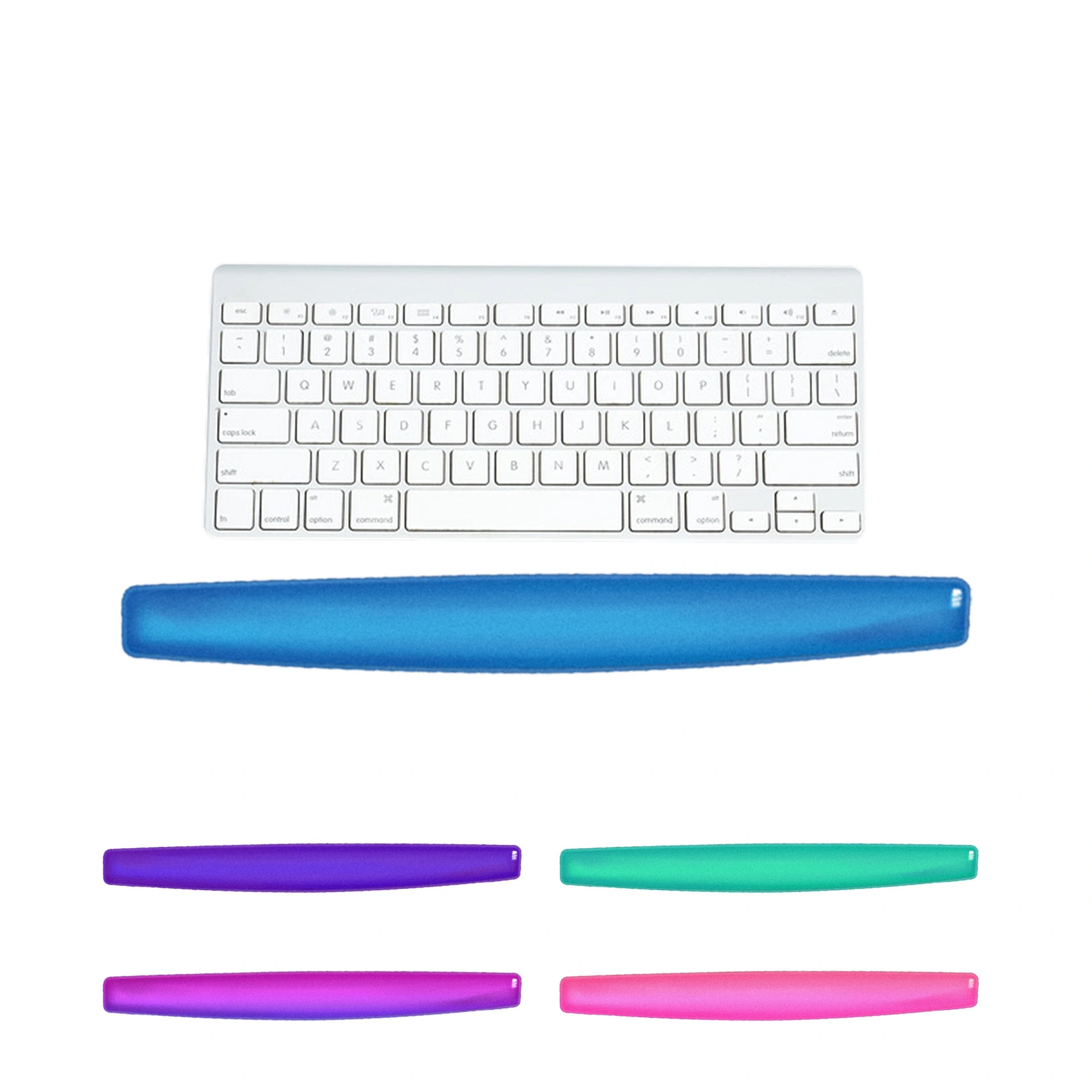 KLJ-5044 Custom Printing Silky Keyboard Wrist Rest | Ergonomic Gel Cushion with Anti-Slip PU Base | 445×55×20mm Office & Laptop Typing Support 1