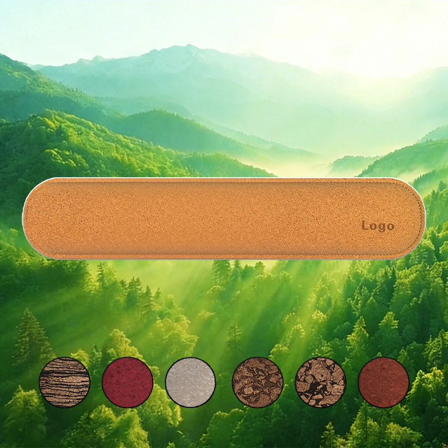 KLJ-5075R Ergonomic Cork Keyboard Wrist Rest with Foam Filling & Non-Slip SBR Base 440×80×18MM | Natural Comfort for Sustainable Workspaces 1