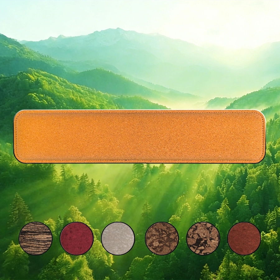 KLJ-5082R Ergonomic Cork Keyboard Wrist Rest with Foam Filling & Non-Slip SBR Base 425×90×18mm | Natural Comfort for Modern Workspaces 1