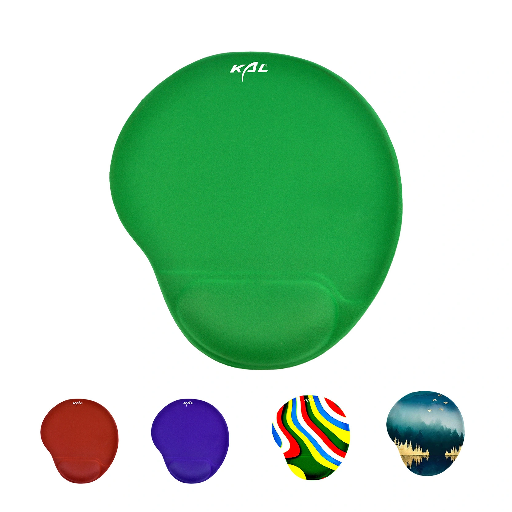 KLH-3006F 맞춤형 로고 인쇄 인체공학적 마우스 패드 (메모리폼 손목 받침대 포함, 230*205*22mm) | 컴퓨터, 가정 및 사무실에서 편안함을 선사하는 브랜드 디자인 1