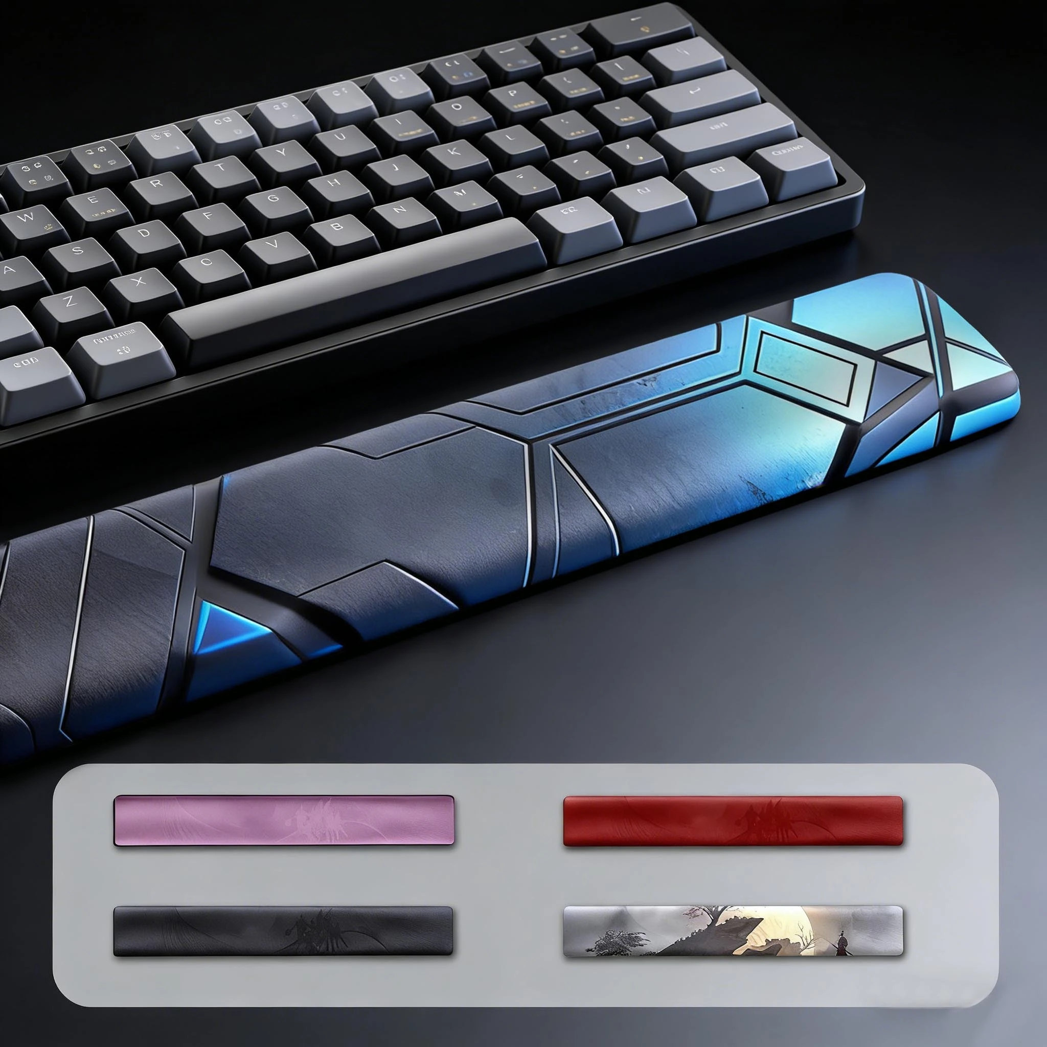 KLJ-5016 Silky Keyboard Wrist Rest | Ergonomic Gel Cushion with Anti-Slip PU Base | 490*40*20mm Office & Laptop Typing Support 1