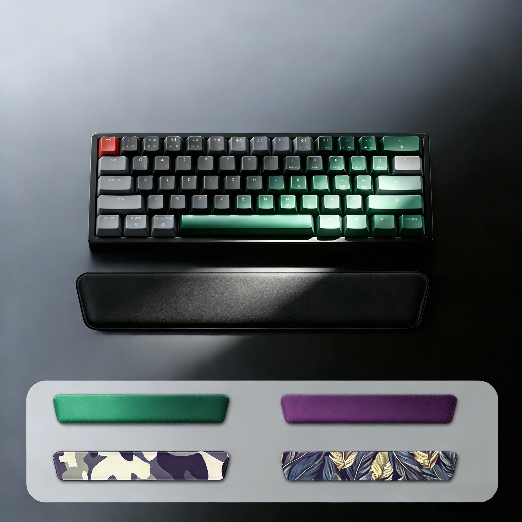 KLJ-5060F Keyboard Pad with Memory Foam Wrist Rest and SBR Base 442×75×23mm | Ergonomic Typing Support for Office & Home 1