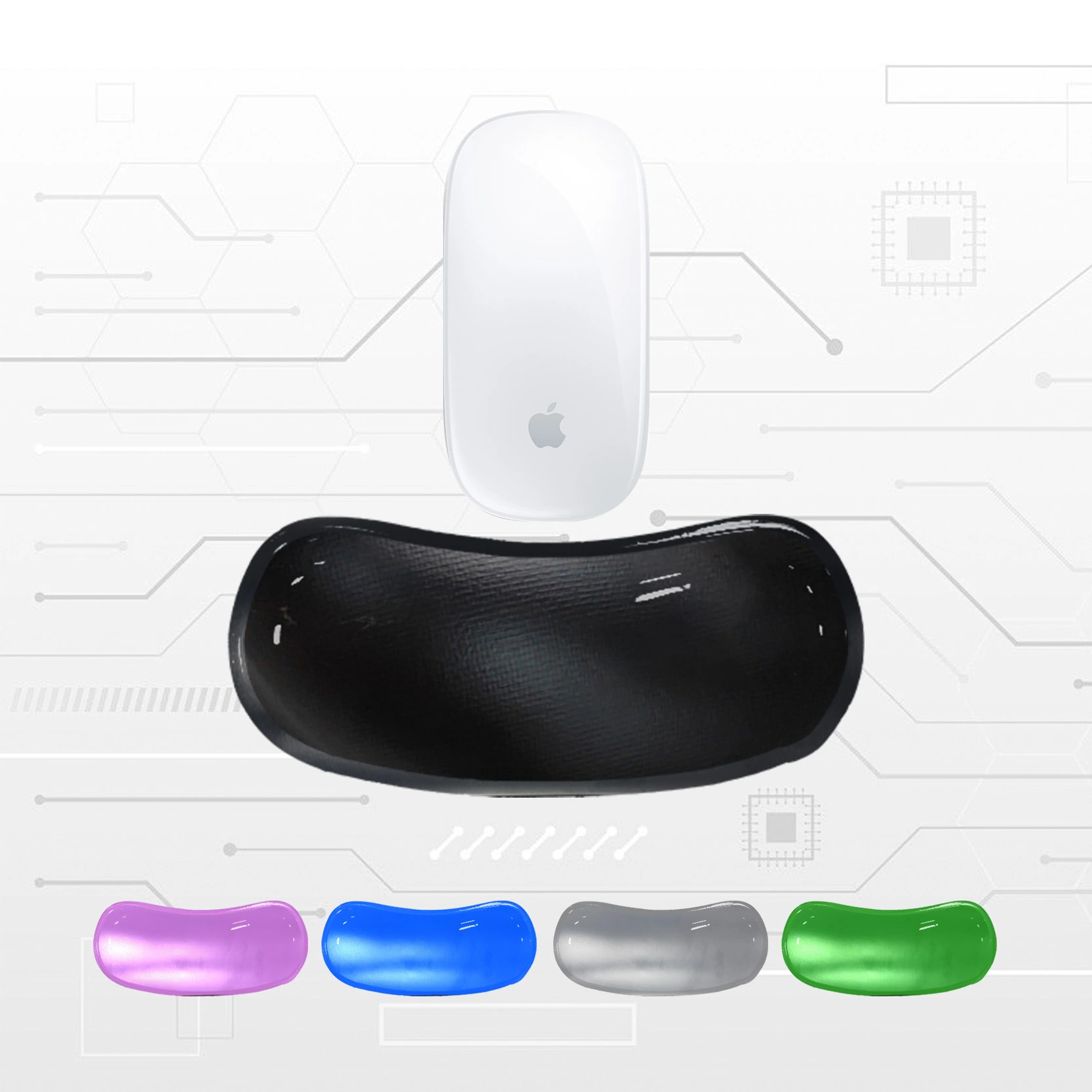 KLW-4039L SoftSkin PU Leather Mouse Wrist Rest | Ergonomic Gel Support with Non-Slip PU Base 160×70×22mm Comfortable Desk Wrist Pad for Mouse & Computer 1