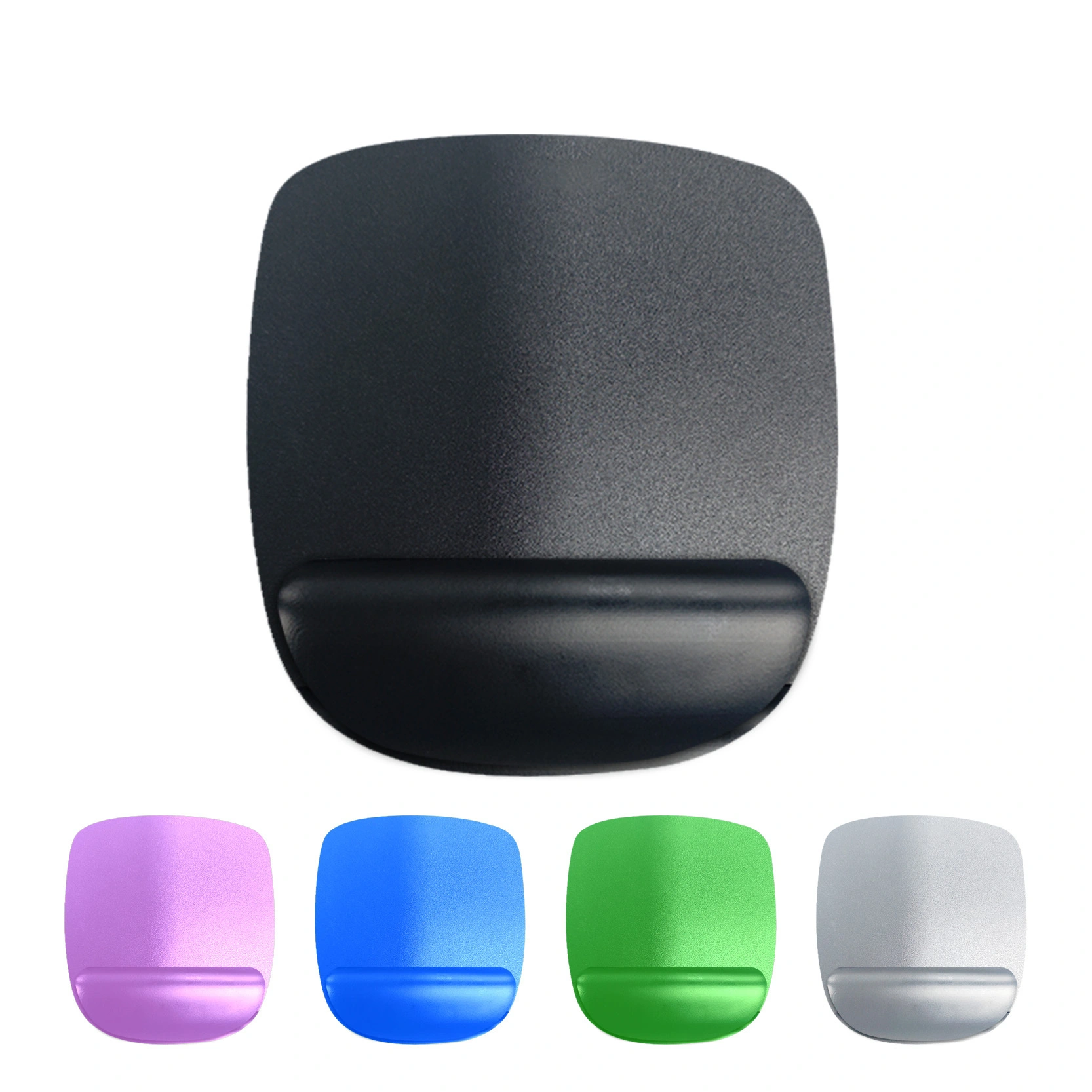 KLH-3022L SoftSkin Mouse Pad with PU Leather Surface & Gel Wrist Support 225×205×22mm | Compact Ergonomic Design for Portable Use 1