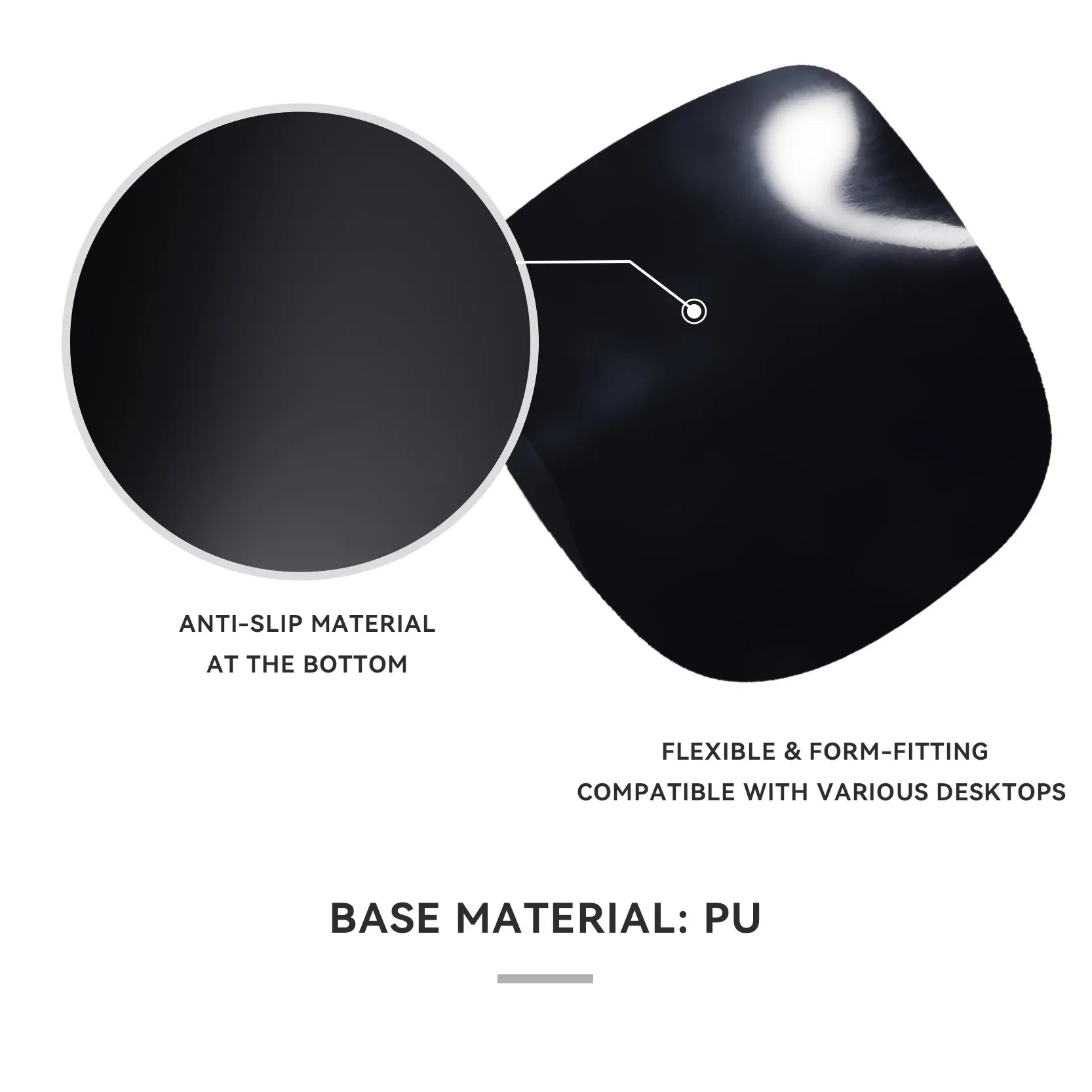 Leather Mouse Pad with Wrist Rest by Kal Pads 3