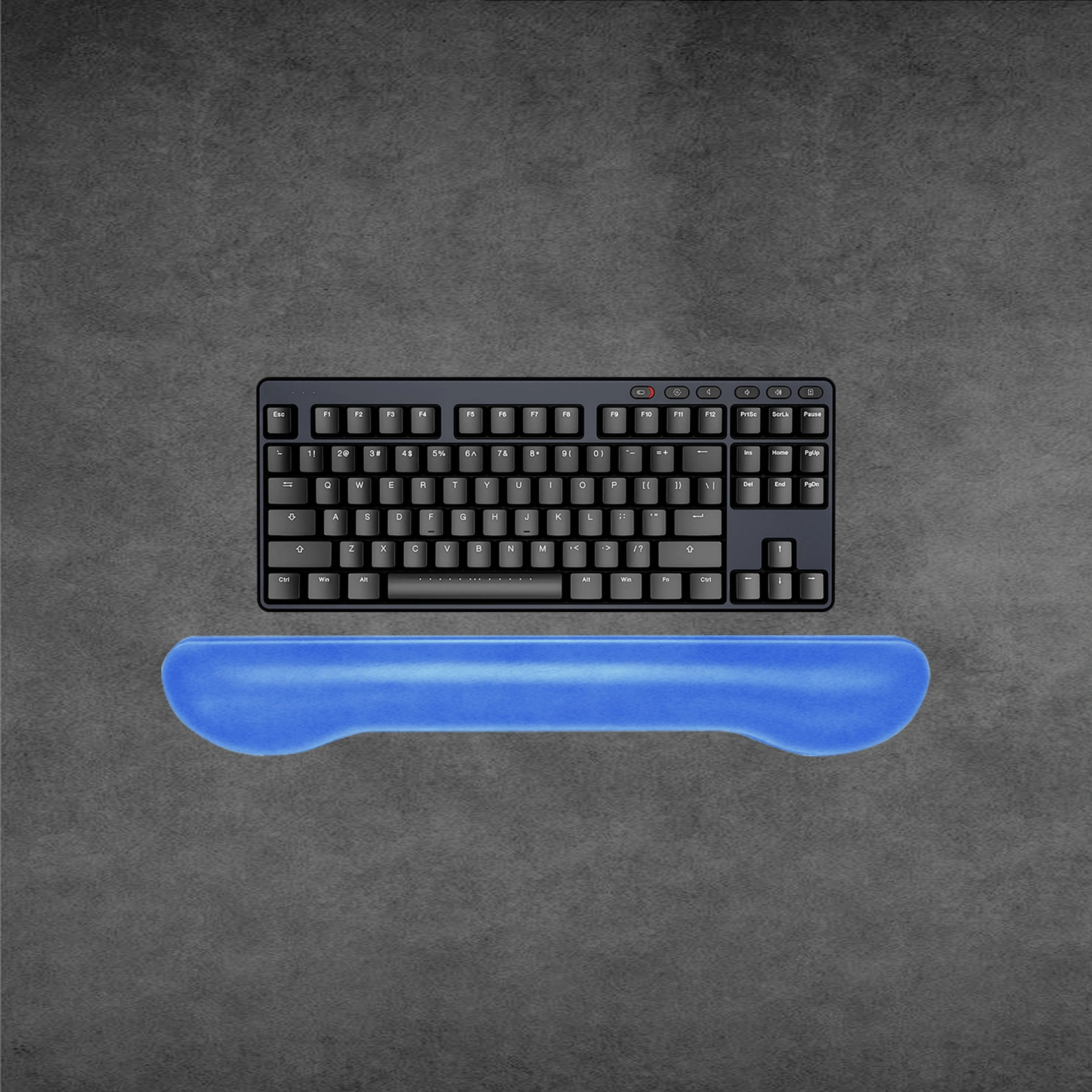 KLJ-5035T Ergonomic Keyboard Wrist Rest with Crystal Gel & Anti-Slip PU Base, 470*70*22mm Comfort Support for Office Typing 1