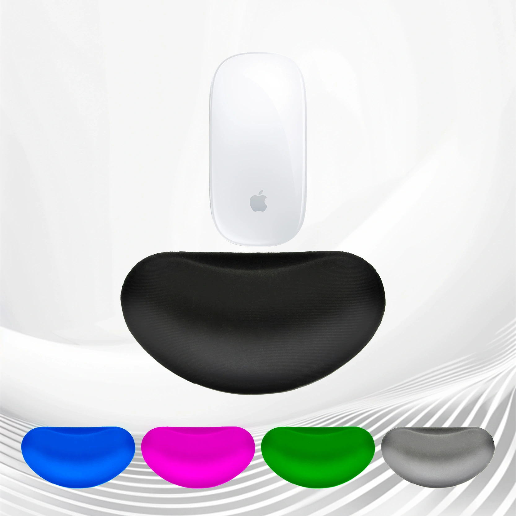 KLW-4025L SoftSkin PU Leather Mouse Wrist Rest | Ergonomic Gel Support with Non-Slip PU Base 130*70*20mm Comfortable Desk Wrist Pad for Mouse & Computer 1