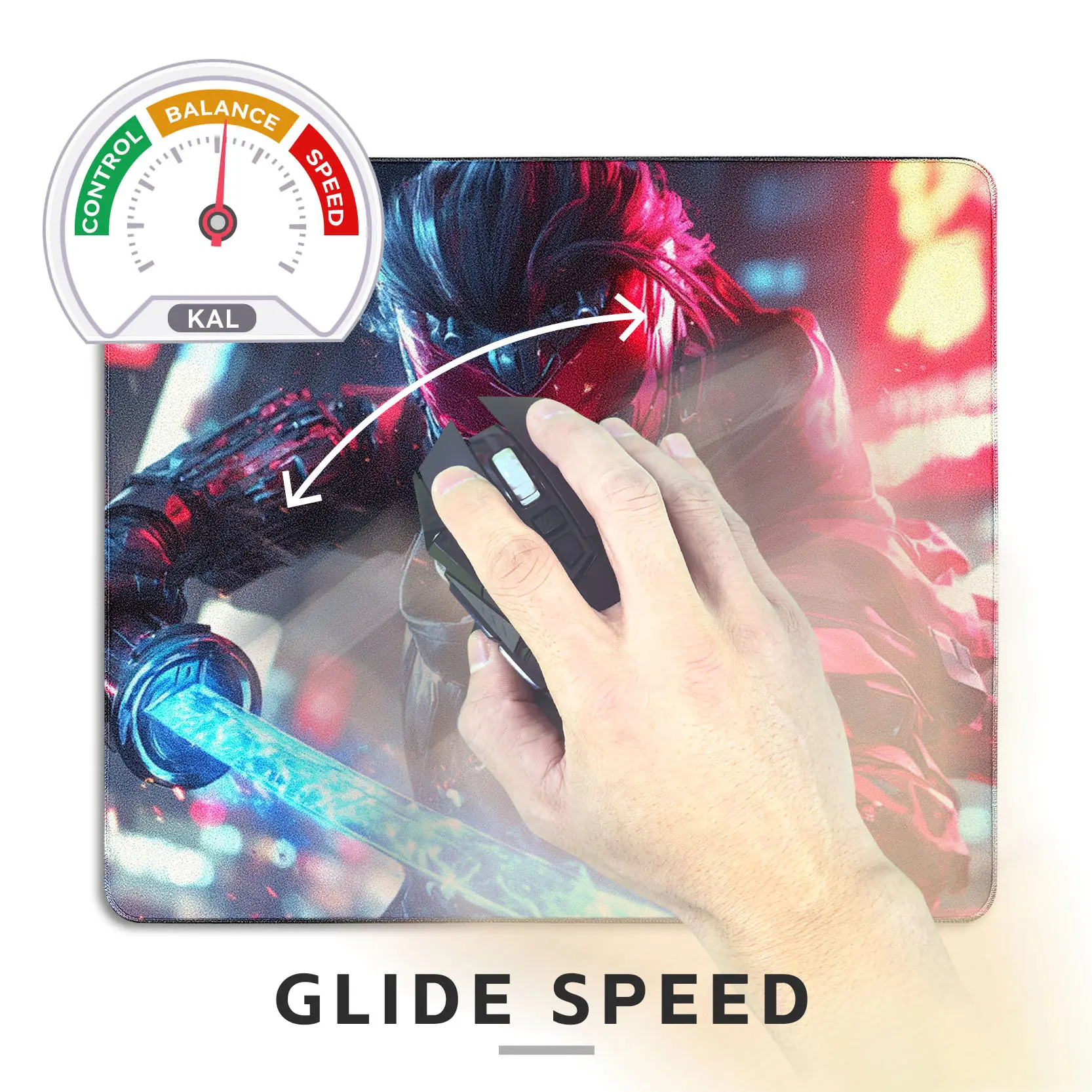 KAL Gaming Mouse Pad ，balanced glide speed tuning, precise control, suitable for gaming operations