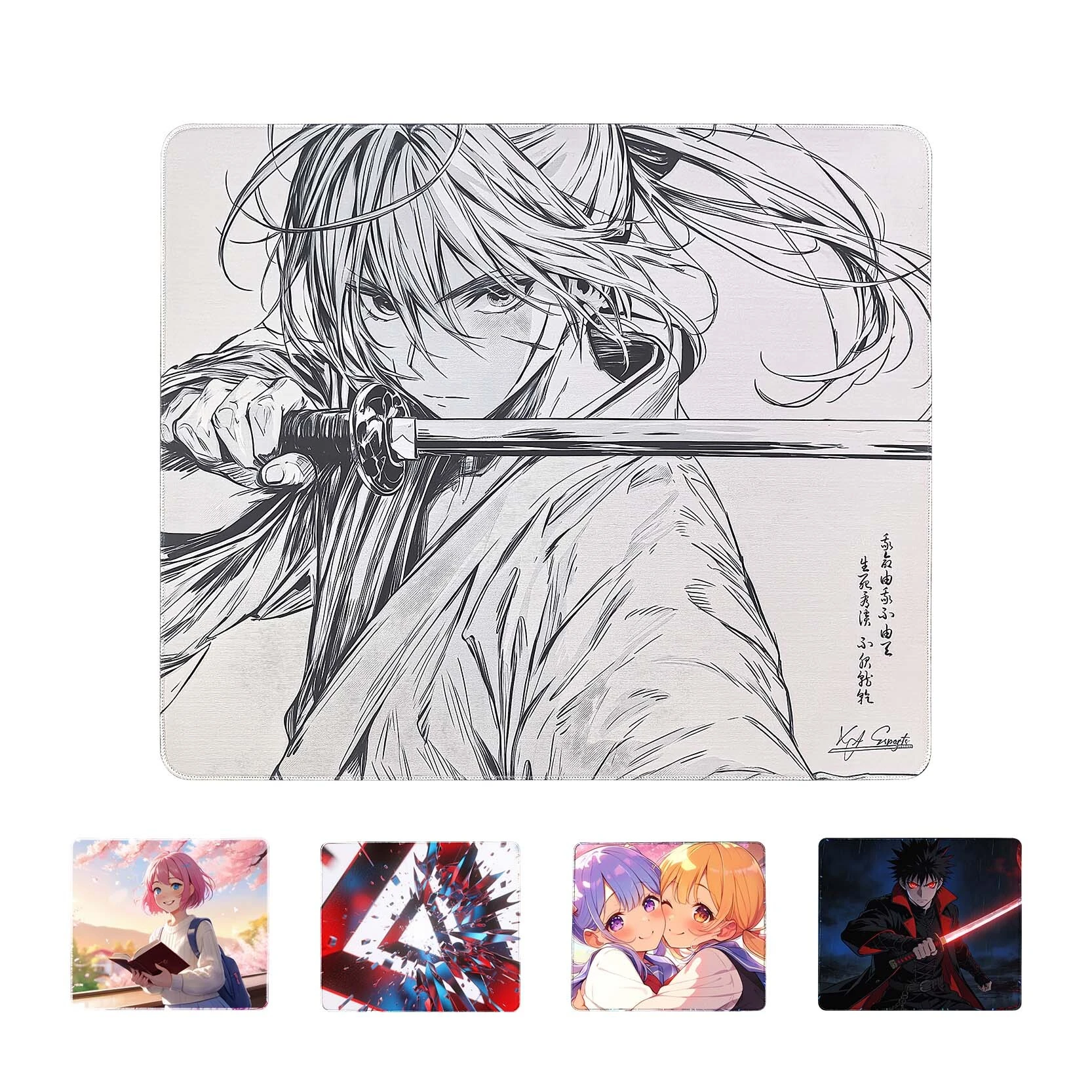 KAL Gaming Mouse Pad Lycra Surface Rubber Base Precision Control Waterproof Custom Size