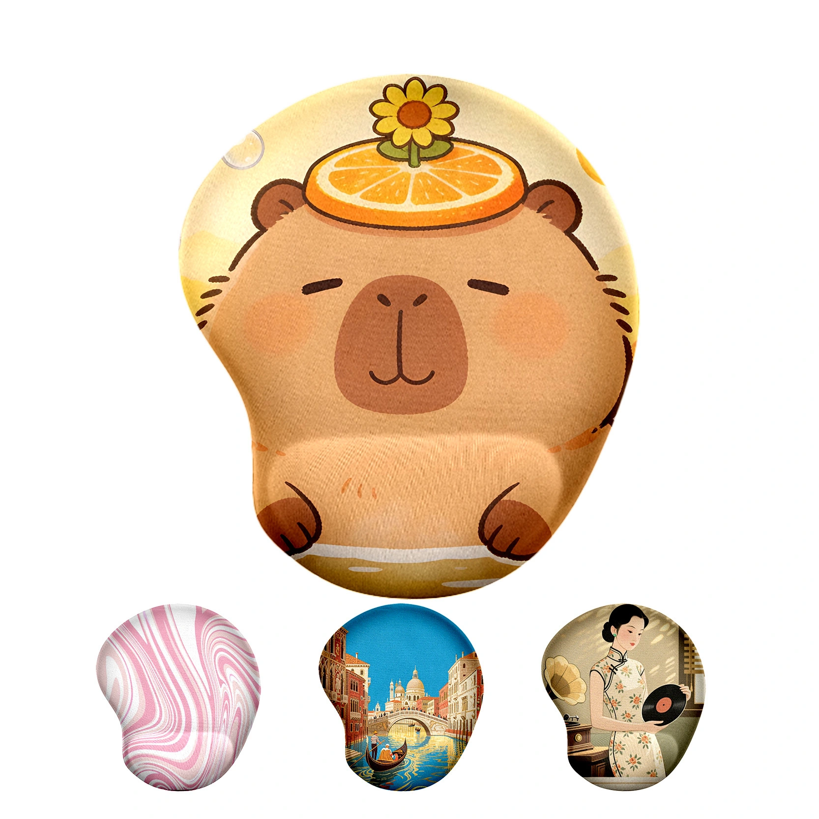 KAL Ergonomic Mouse Pad Lycra Surface Rubber Base Wrist Support Custom Size Wholesale