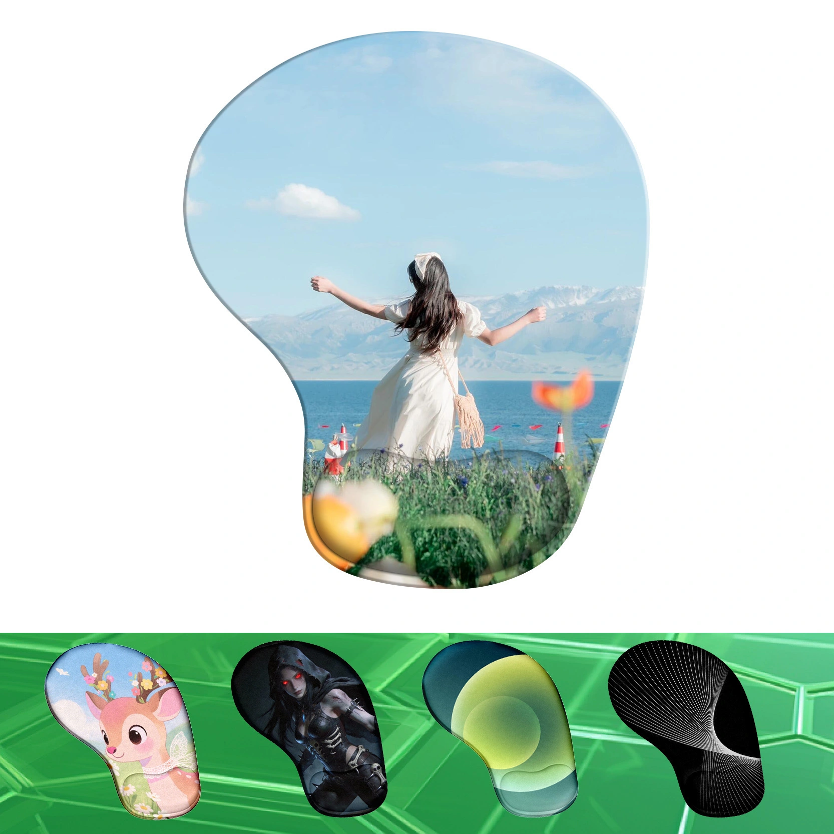 KAL ergonomic mouse pad non-slip rubber base