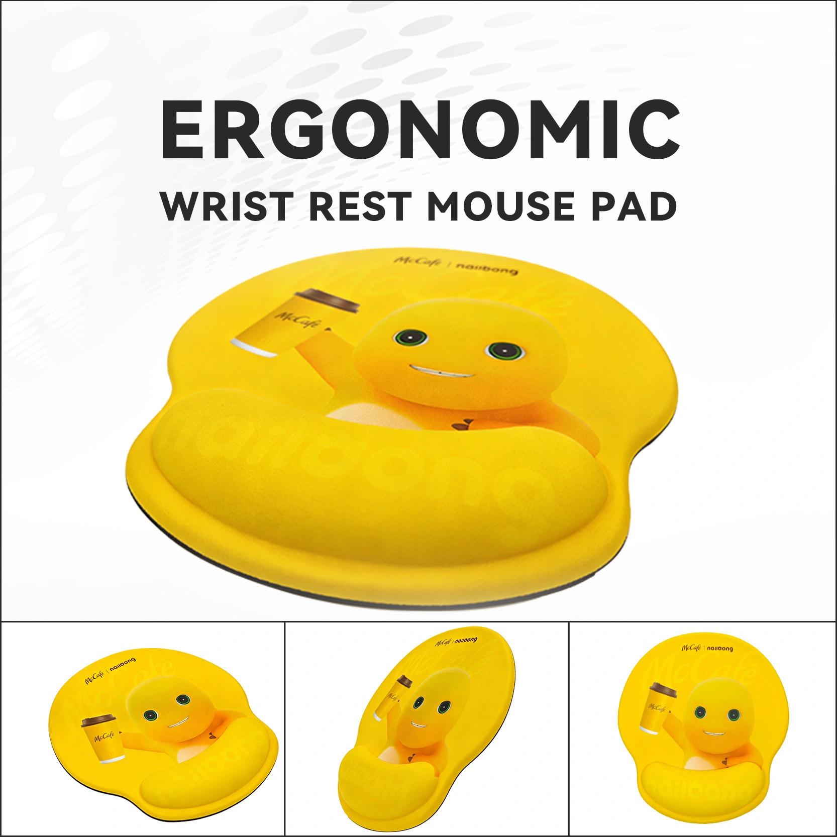 Office mouse pad with a wide variety of printing styles, compatible with various wrist rest designs