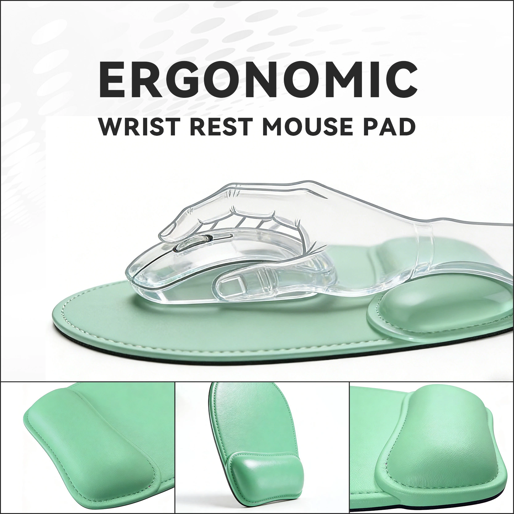 Office wrist rest mouse pad with a wide variety of printing styles available