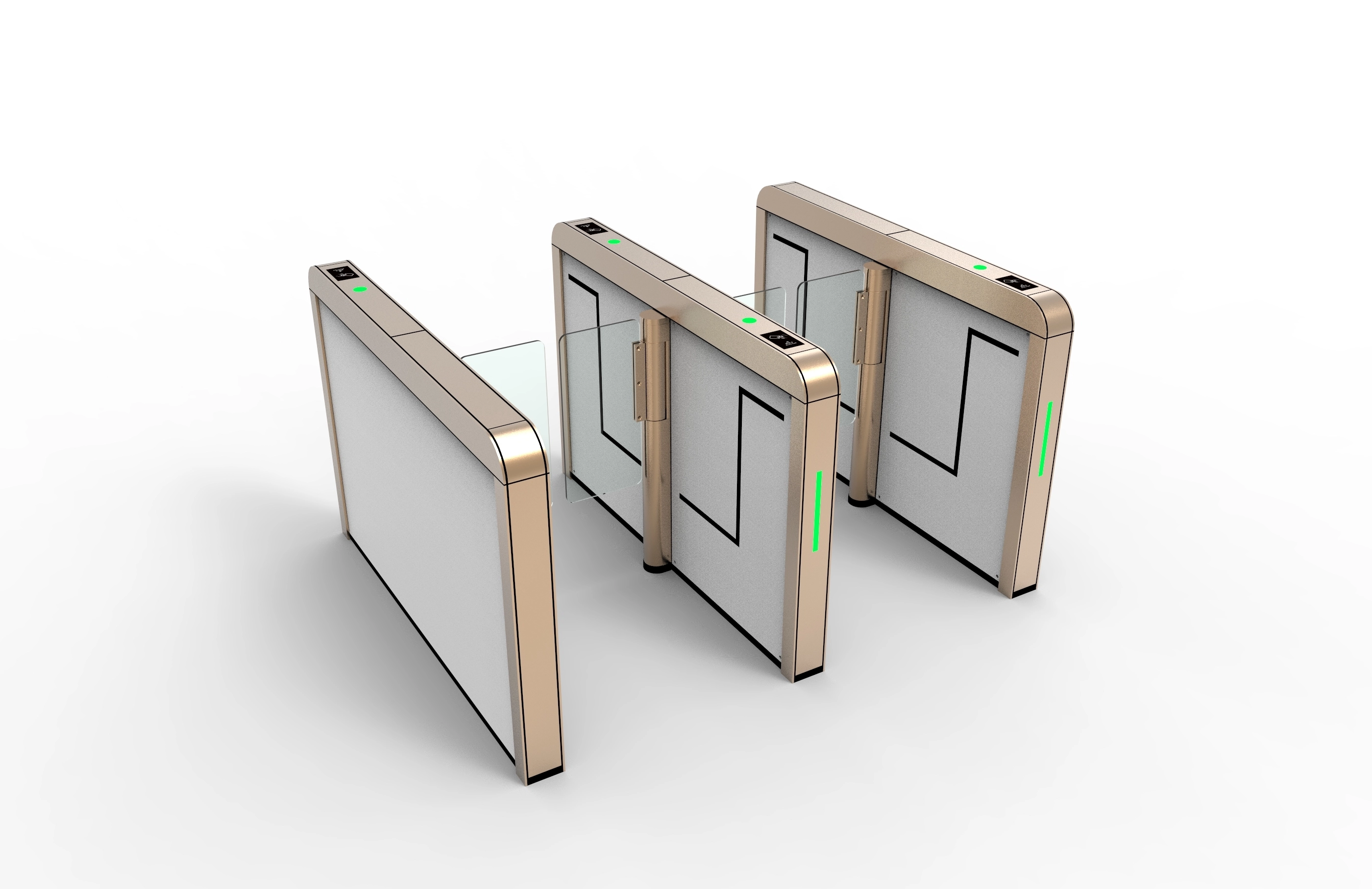 2025 Zionpark Best Performance Security Retractable Turnstile Access Control Flap Gate 1