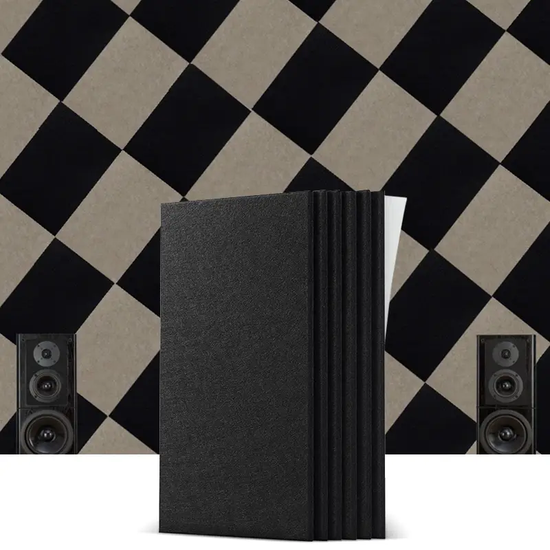Wholesale Construction Industry 9MM Thickness Soundproof Black Baseplate PET Acoustic Panel China Top Manufacturer 1
