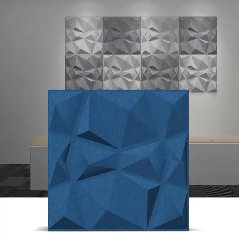 Rooaoo 3D Polyester Acoustic Panel PET Felt Sound Proof  Panel akupanel 1