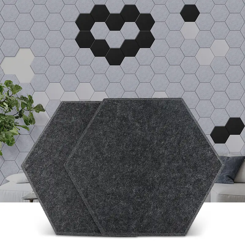ROOAOO Hexagon Wall Panel 100% PET Acoustic Panels 3d Acoustic Panels Polyester Fiber Acoustic Panel 1