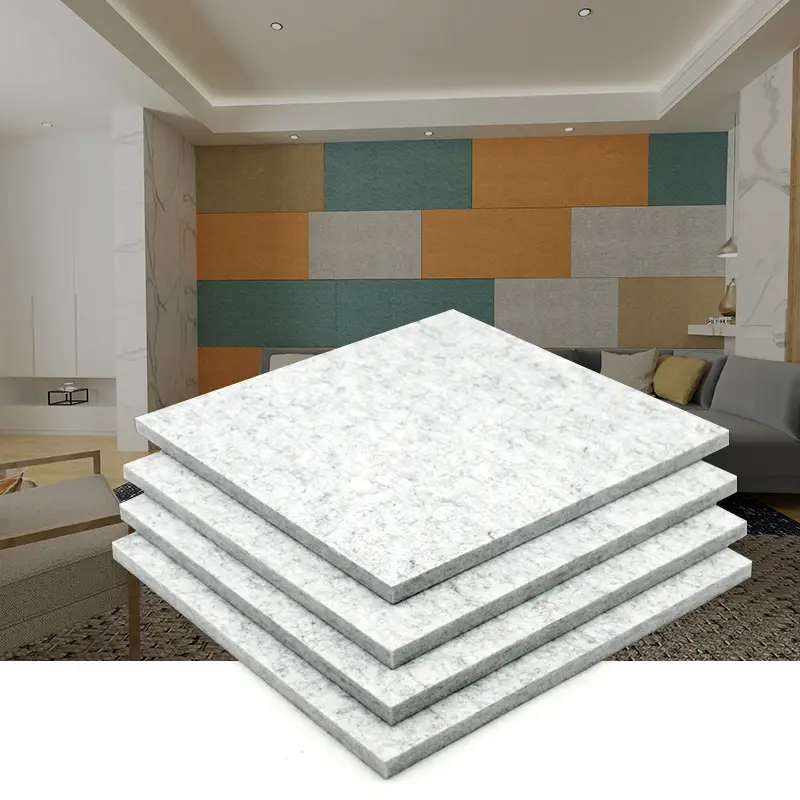 Wholesale 12mm Colorful Acoustic Treatment Panels Wall Polyester Felt Board Fiber Home Theater Acoustic PET Panel Factory 1
