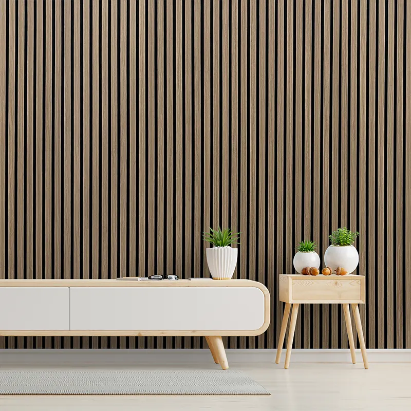 1 Side Akupanel Walnut Slat Panels Manufacturers 6