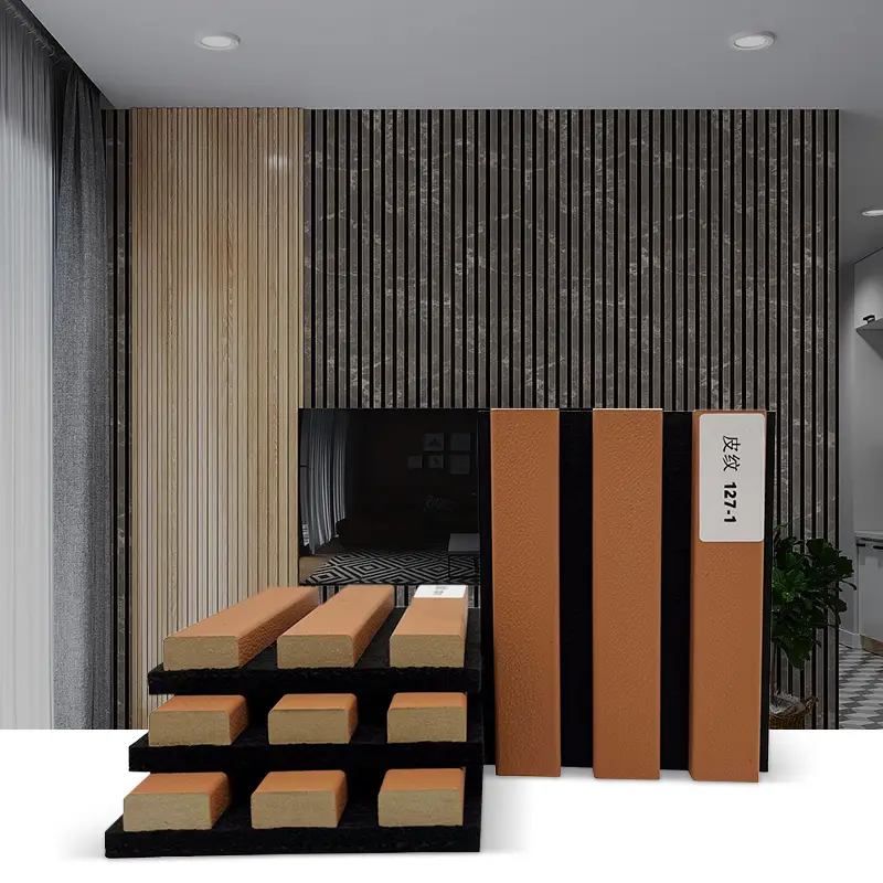 Factory wholesale 3 Sides Wood Veneer Felt Acoustic Panel for Large Wall Applications 1