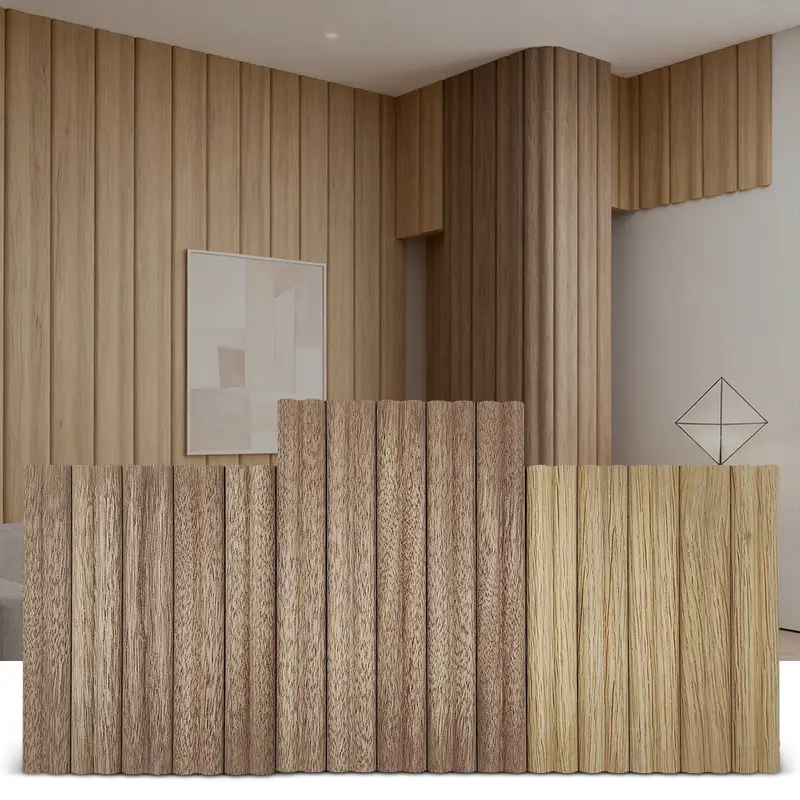 Innovative New Small Circular Flexible Panels with Real Wood and Bamboo Black Walnut Veneer Factory Direct Price 1