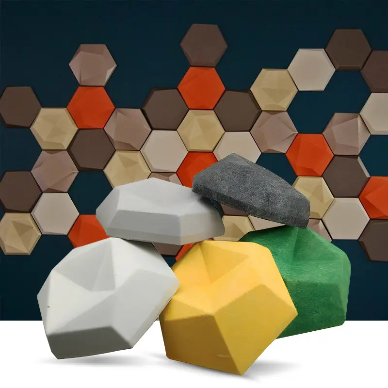 Factory Direct Price 3D PET Polyester Acoustic Panel DIY Custom Design and Size for Wall Decoration and Room Dividers 1