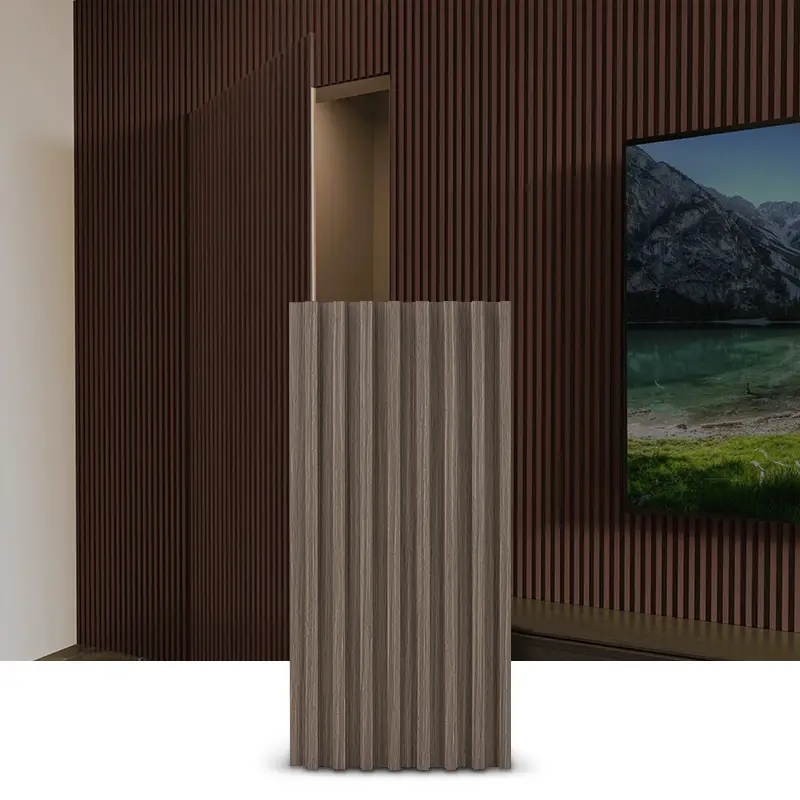 Luxury Eco-friendly Black Walnut Solid Wood Panels with Waterproof PVC Film Factory Direct Supply 1