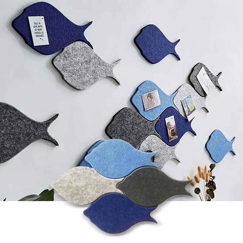 Modern fish shape pet acoustic panel polyester fiber acoustic wall panel soundproof for living room 1