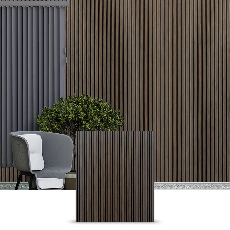 Rooaoo Walnut JK wood slat Panel - Factory Direct Supply - Essential for Creating a High-End Space 1